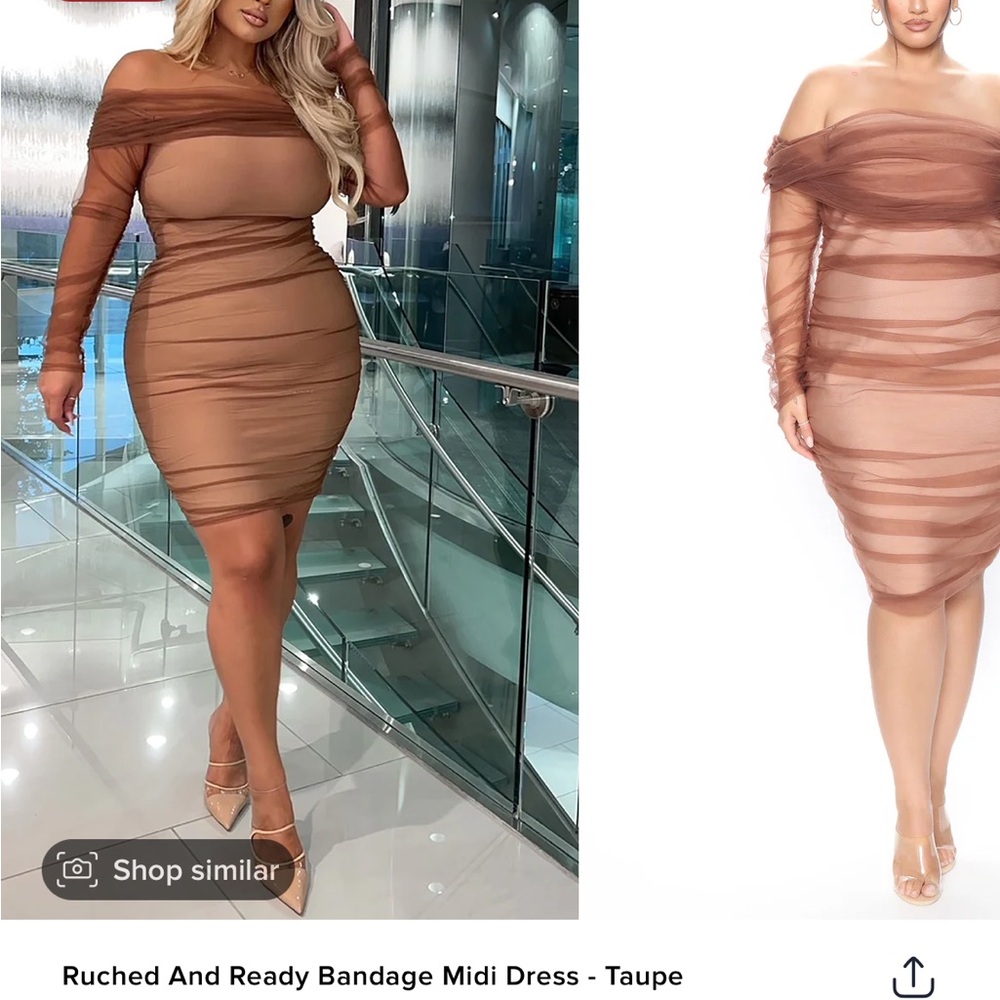 Ruched and ready midi bandage dress